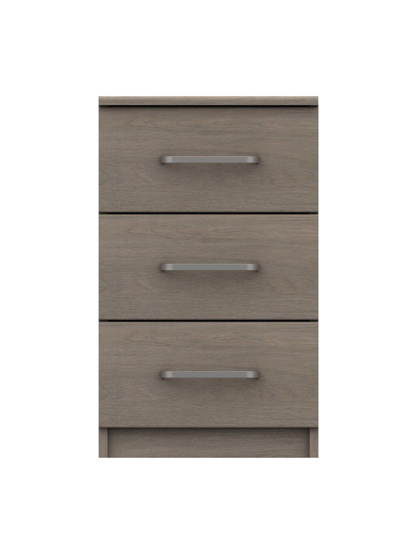  image of one-call-reagon-ready-assembled-3-piece-package--nbsp5-drawer-chest-and-2-bedside-chests