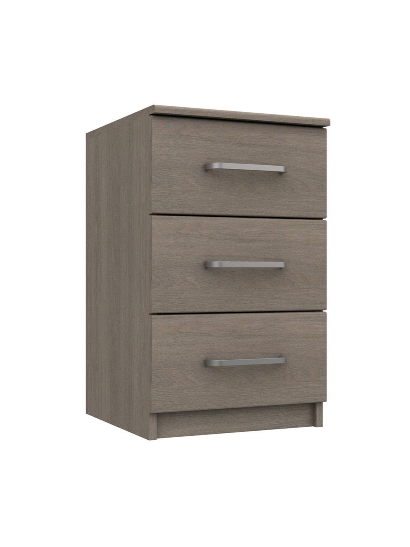  image of one-call-reagon-ready-assembled-3-piece-package--nbsp5-drawer-chest-and-2-bedside-chests