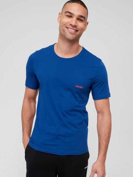 stillFront image of hugo-bodywear-3-pack-t-shirt-dark-blue