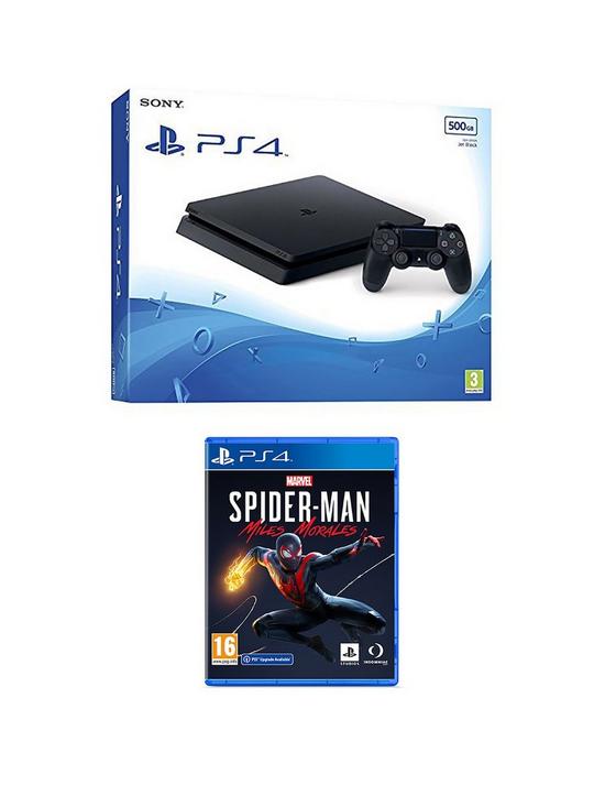 front image of playstation-4-500gb-console-ampnbspmarvels-spider-man-miles-morales