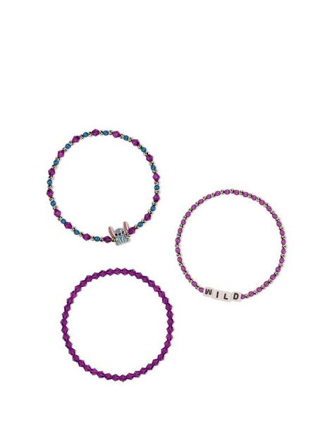 disney-lilo-and-stitch-purple-and-blue-3-piece-bracelet-set
