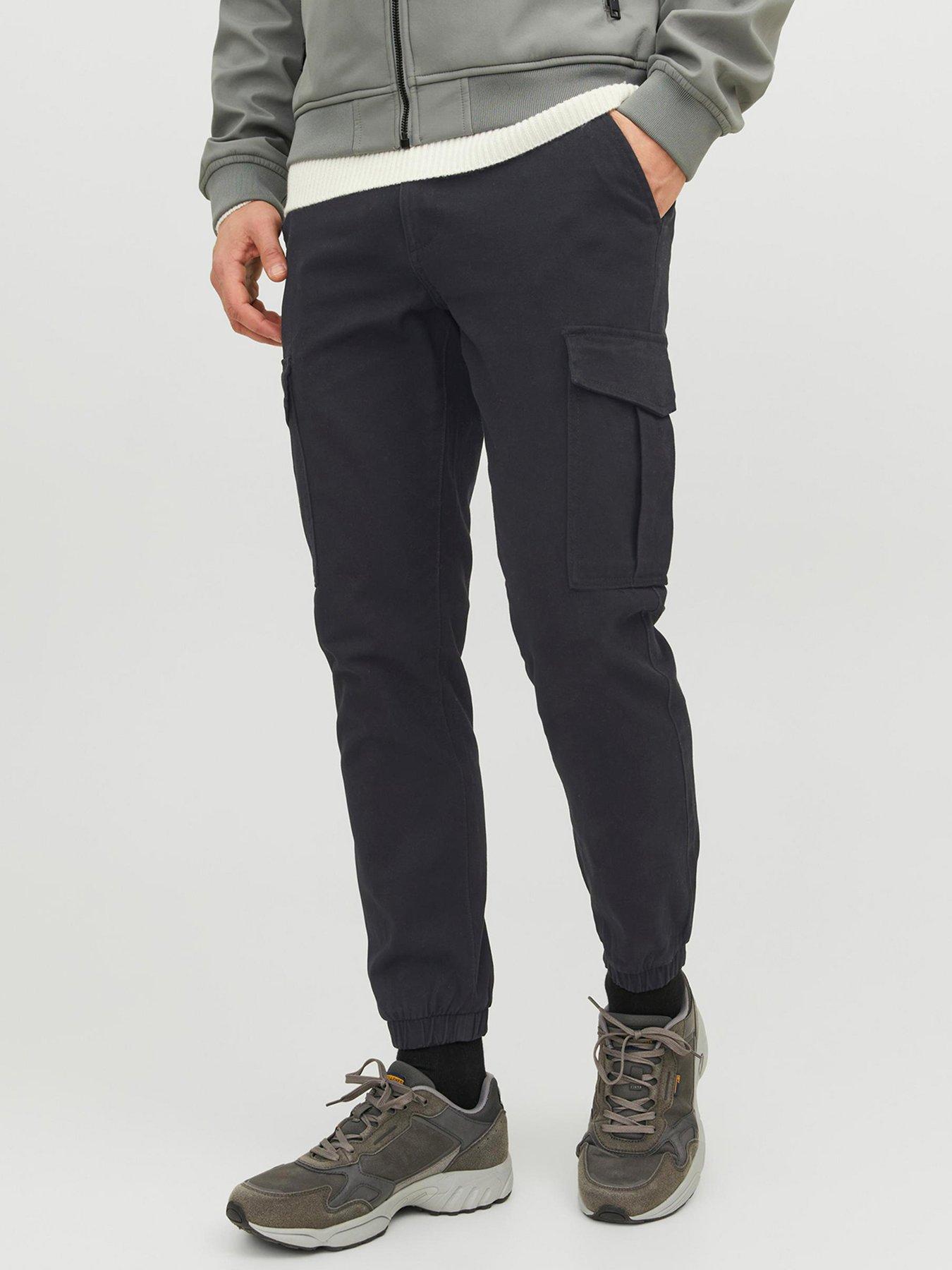 Jack Jones Marco Joe Slim Fit Cuffed Cargo Pants Black