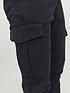  image of jack-jones-joe-cuffed-cargo-trousers-black