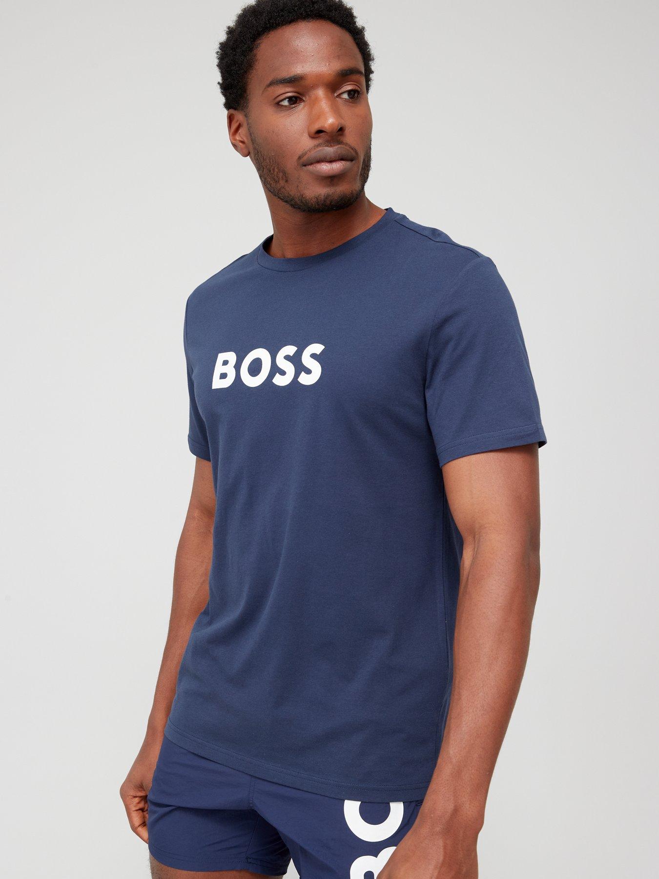  image of boss-regular-fit-t-shirt-navy