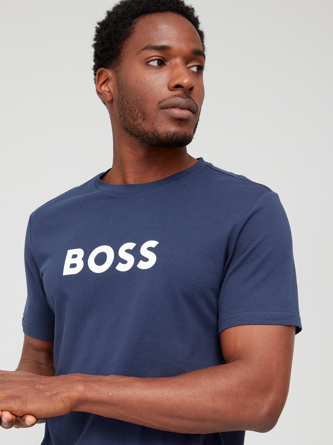  image of boss-regular-fit-t-shirt-navy