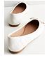  image of new-look-wide-fit-white-quilted-leather-look-bow-ballerina-pumps