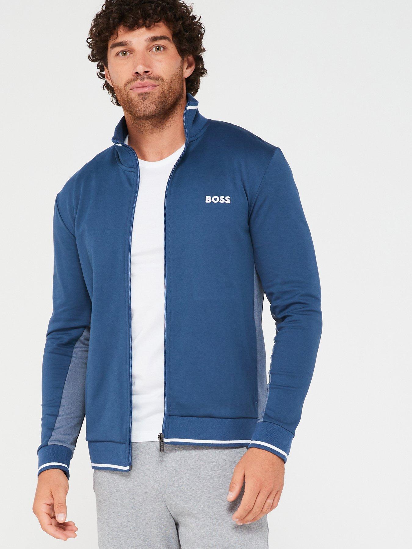 BOSS Bodywear Tracksuit Lounge Jacket Blue littlewoods