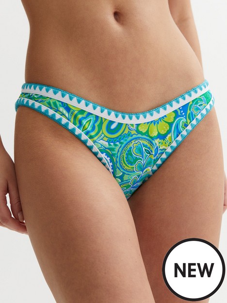new-look-green-paisley-v-front-bikini-bottoms