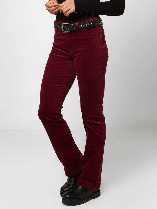 front image of joe-browns-must-have-moleskin-trousers-berry