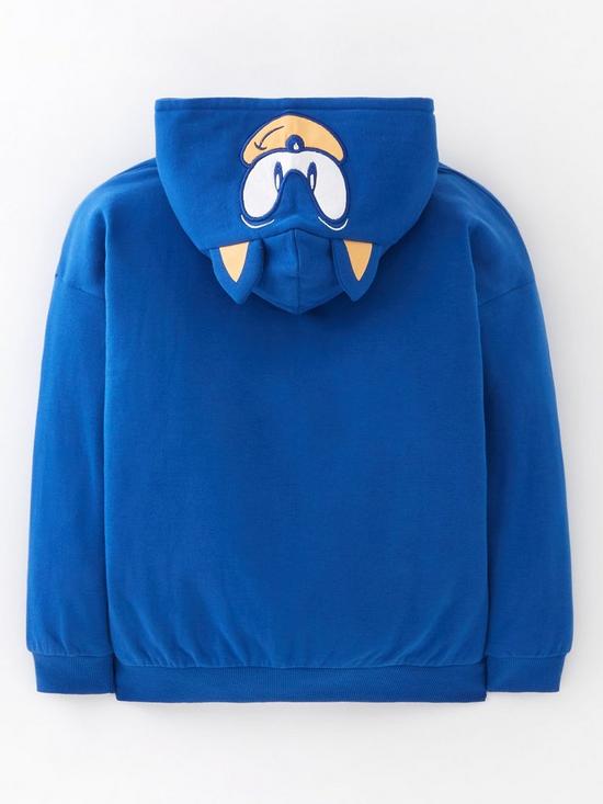back image of sonic-the-hedgehog-kidsnbspsonic-the-hedgehog-hood-detail-hoodie-blue