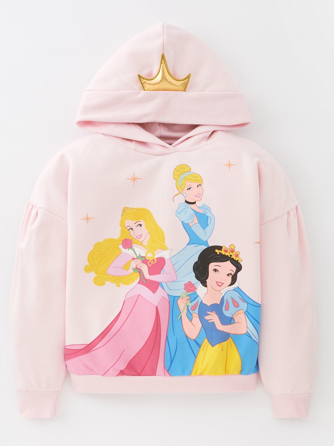 Pink Buttons Front Princess Line Out Seam Hoodie