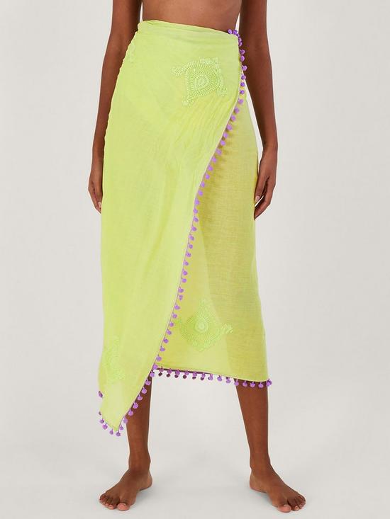 stillFront image of monsoon-lime-paisley-embroidered-sarong