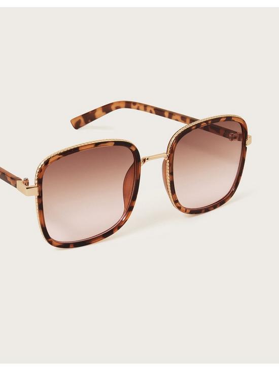 back image of monsoon-tortoise-shell-square-lense-sunglasses