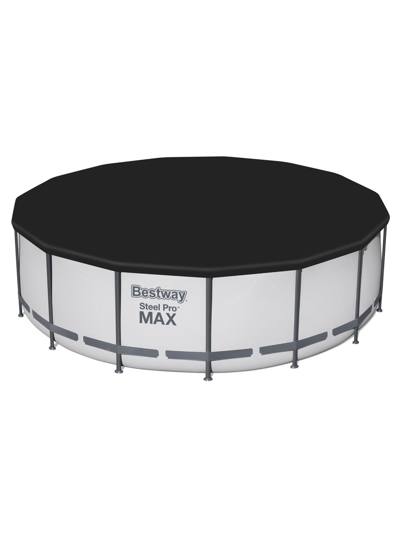  image of bestway-15ft-steel-pro-max-frame-pool-set-filter-pump-with-ladder