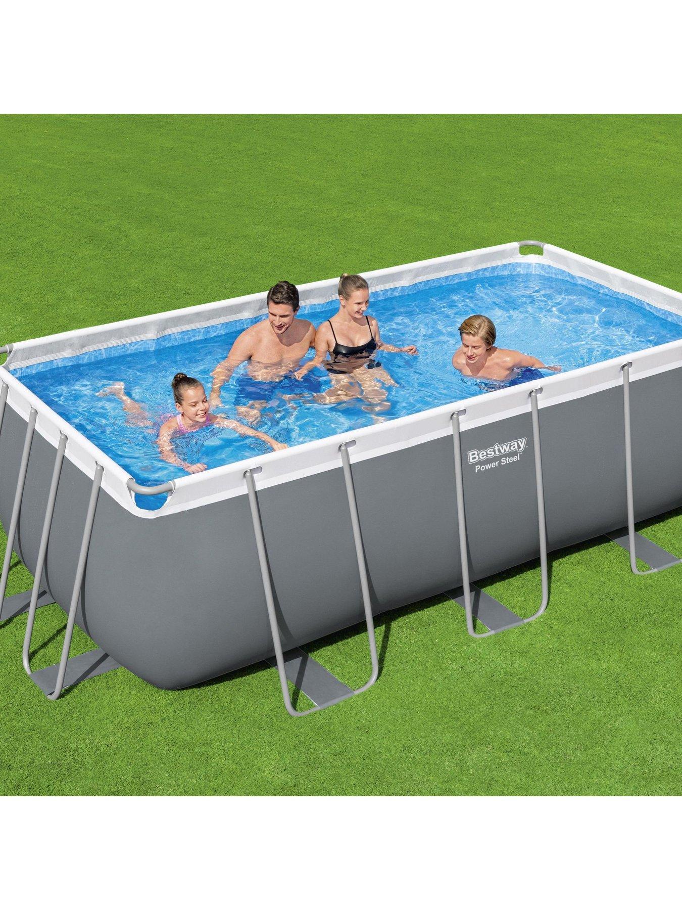 Image 3 of 6 of Bestway 13ft x&nbsp;6ft Power Steel Frame Pool Set, Filter Pump with Ladder