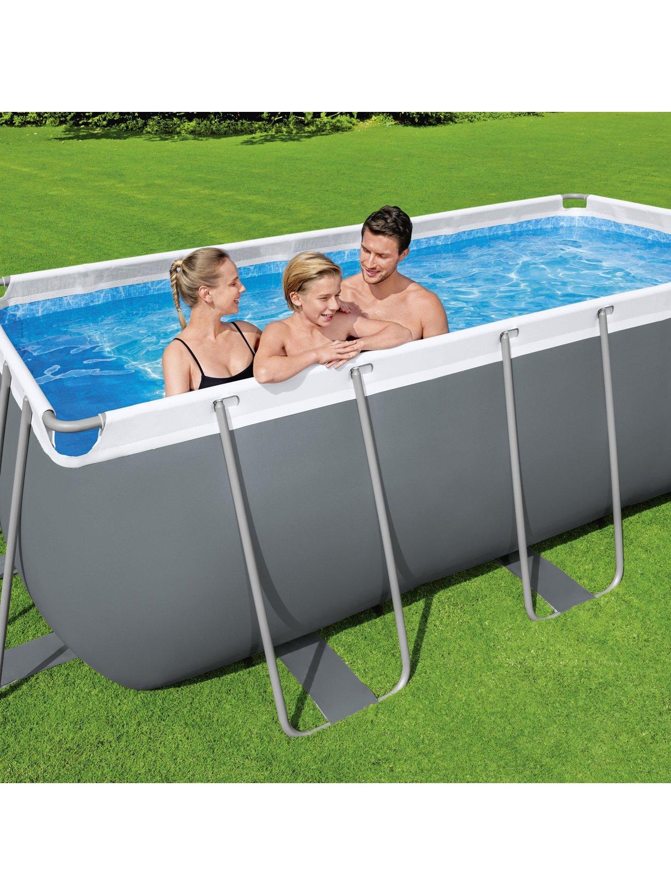 Image 4 of 6 of Bestway 13ft x&nbsp;6ft Power Steel Frame Pool Set, Filter Pump with Ladder