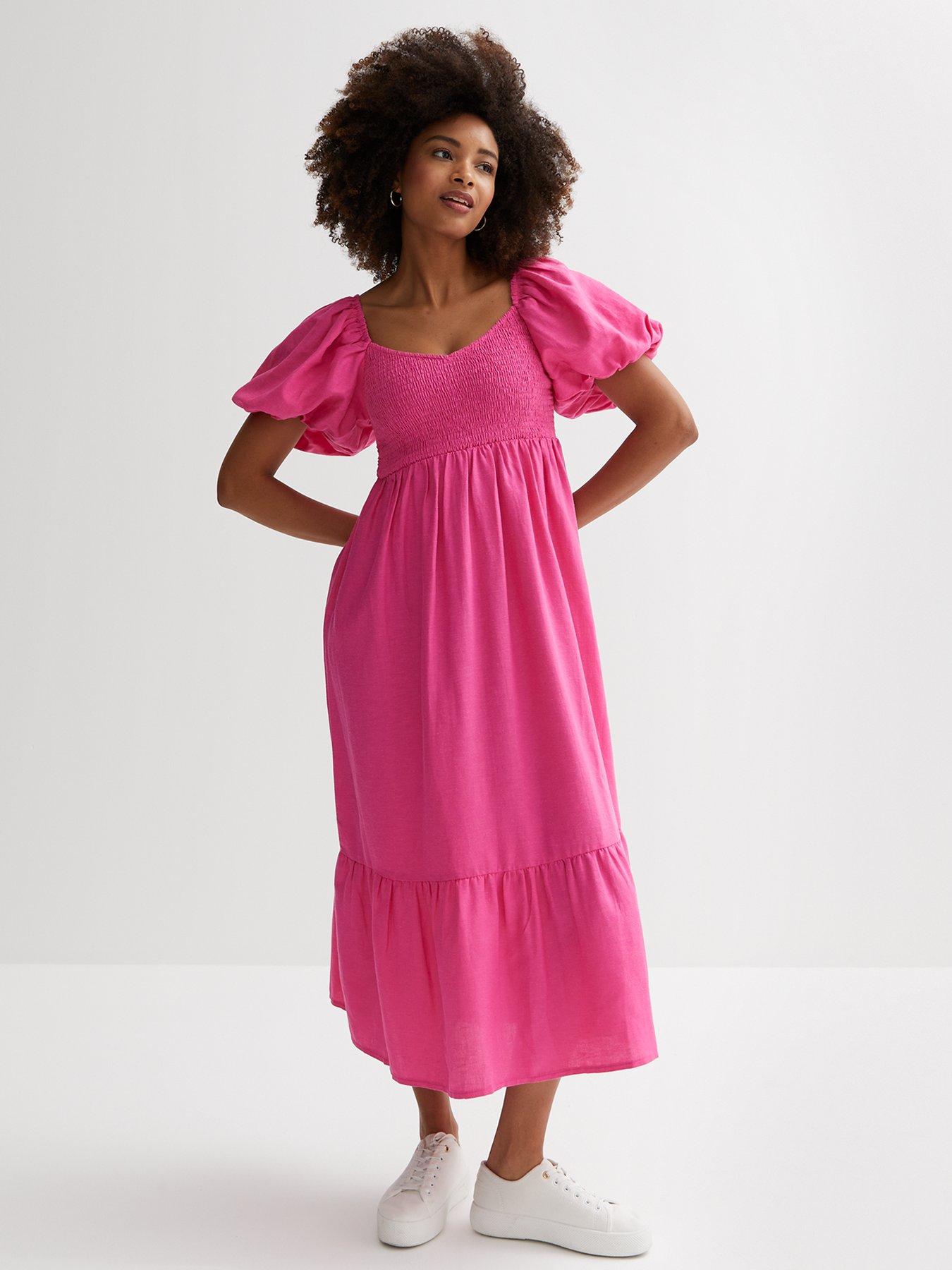 Sweetheart puff cheap sleeve dress