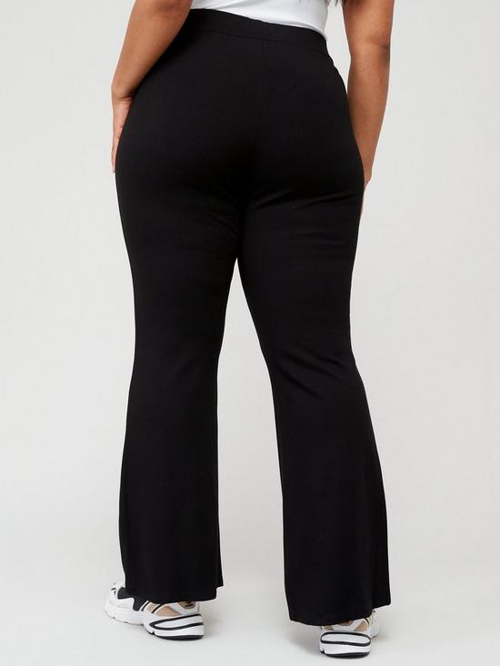 stillFront image of v-by-very-curve-power-stretch-kickflare-trouser-black