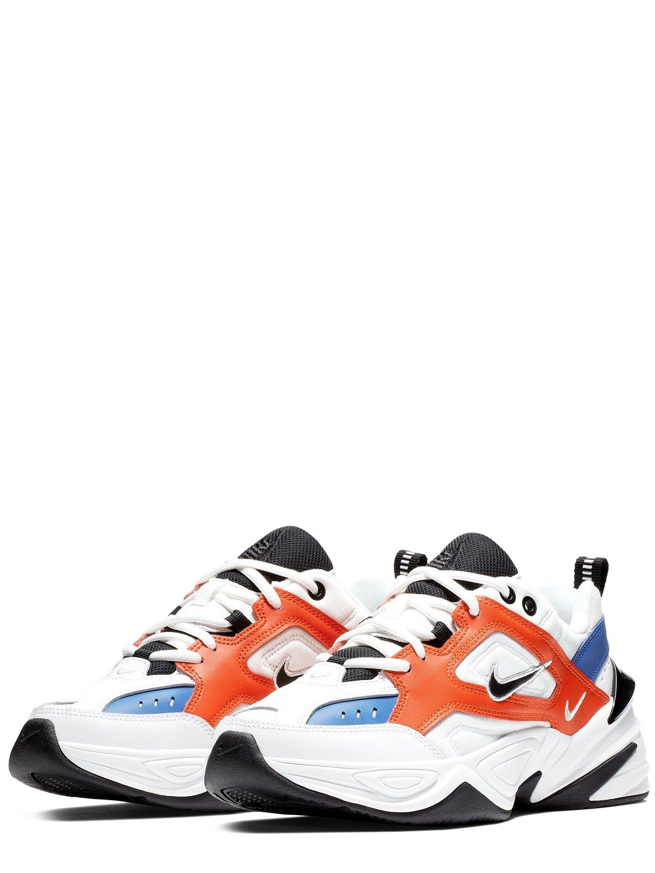 Nike m2k tekno orange best sale and blue