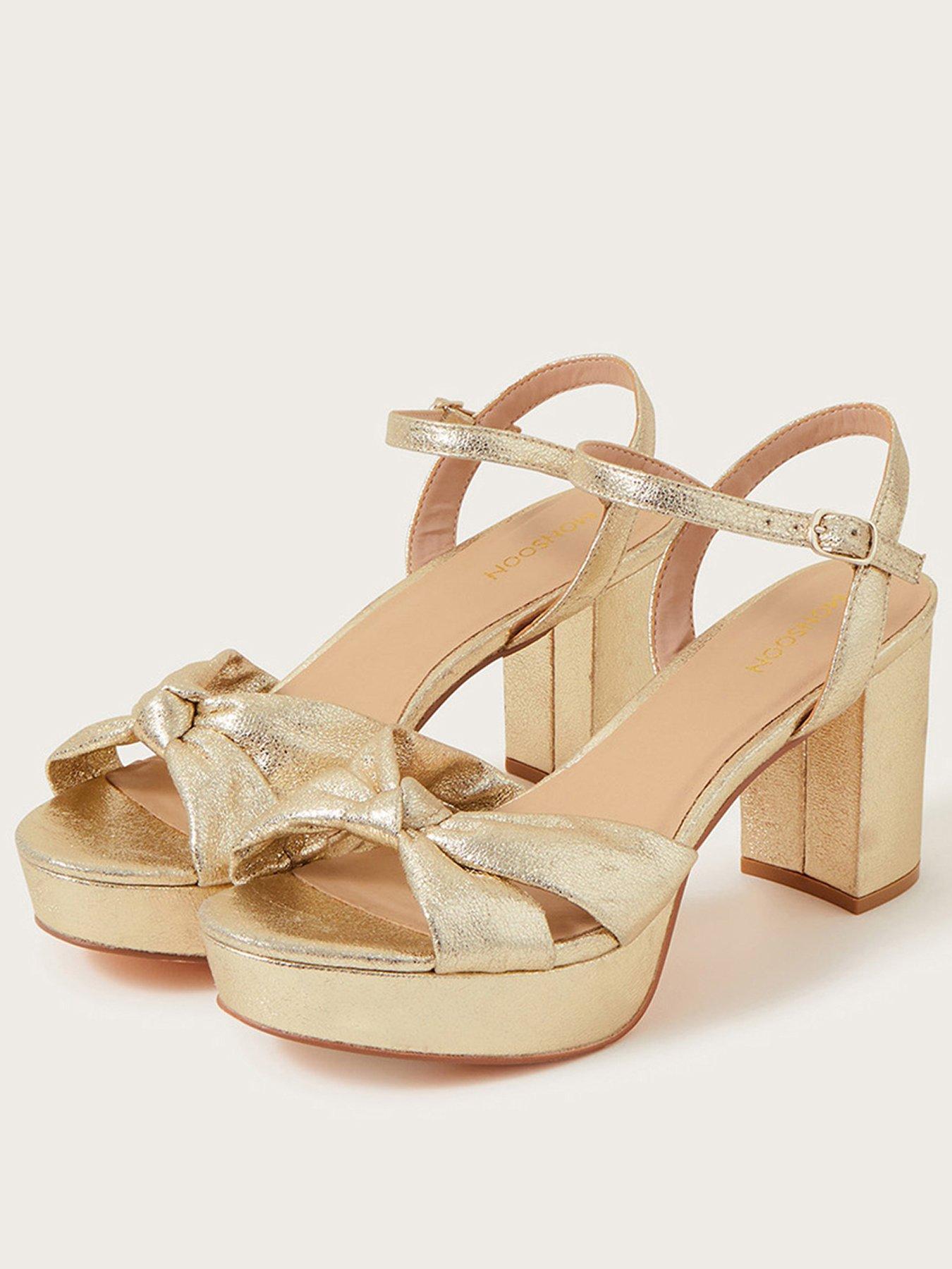  image of monsoon-metallic-twist-knot-platform-gold
