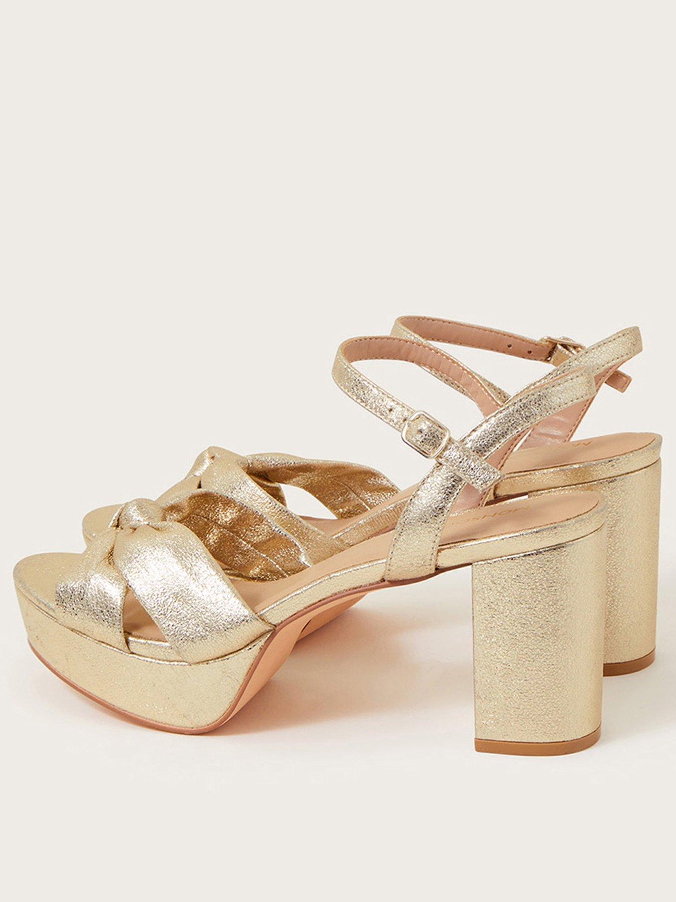  image of monsoon-metallic-twist-knot-platform-gold