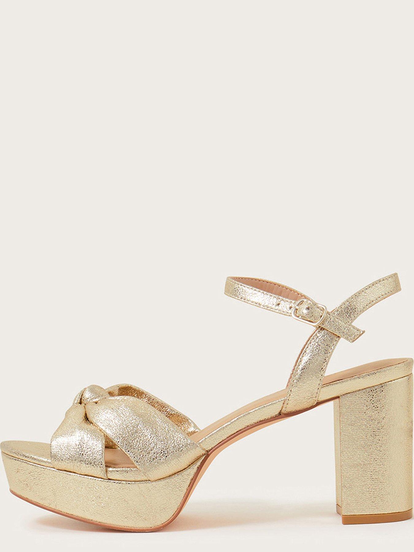  image of monsoon-metallic-twist-knot-platform-gold