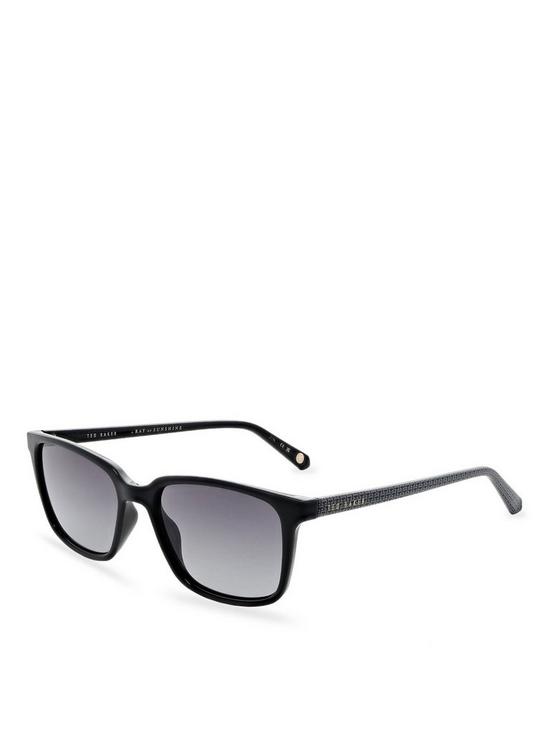 front image of ted-baker-rectangular-frame-sunglasses