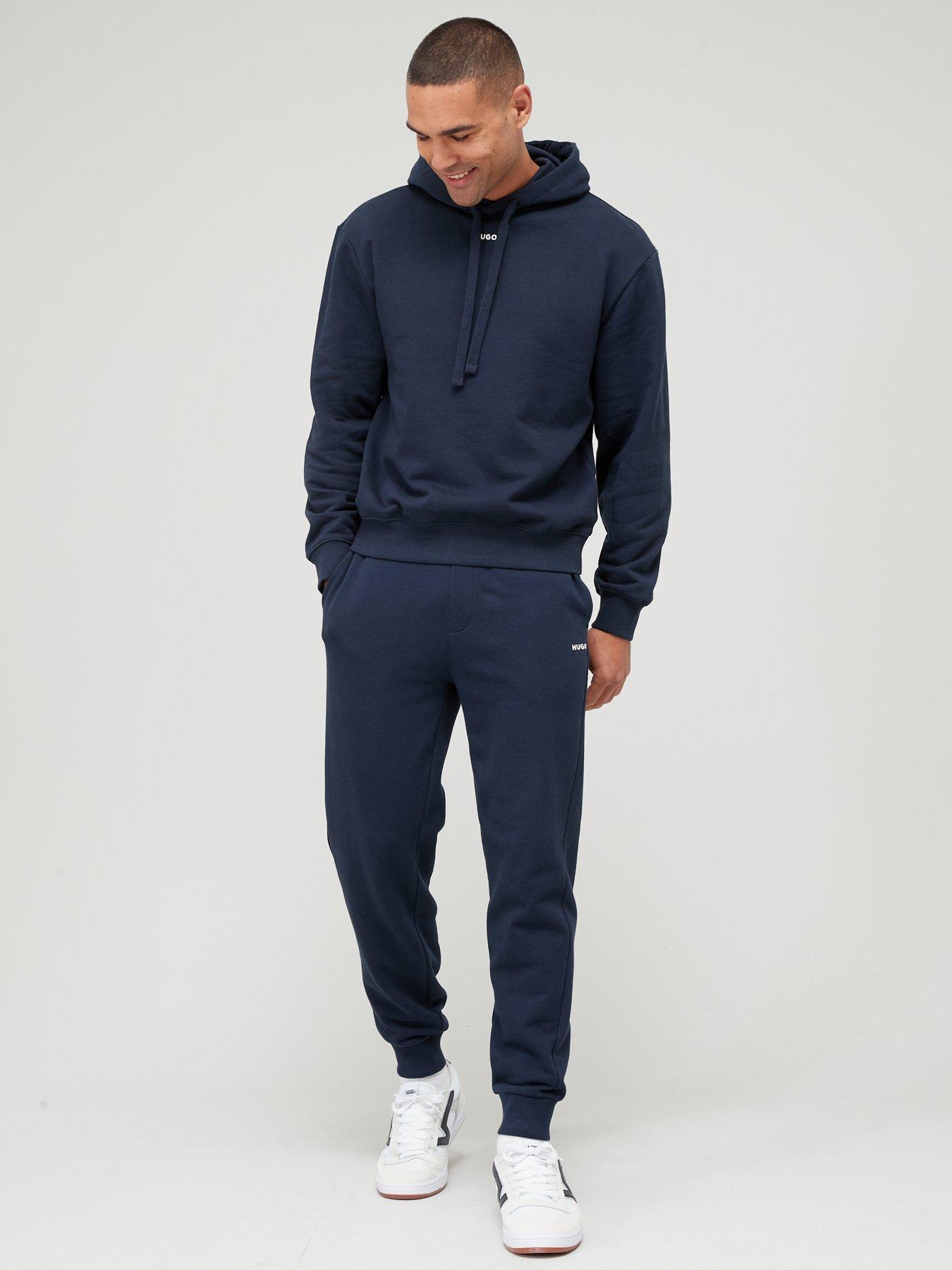 Image 1 of 4 of HUGO Dapodayote Relaxed Fit Tracksuit - Dark Blue&nbsp;