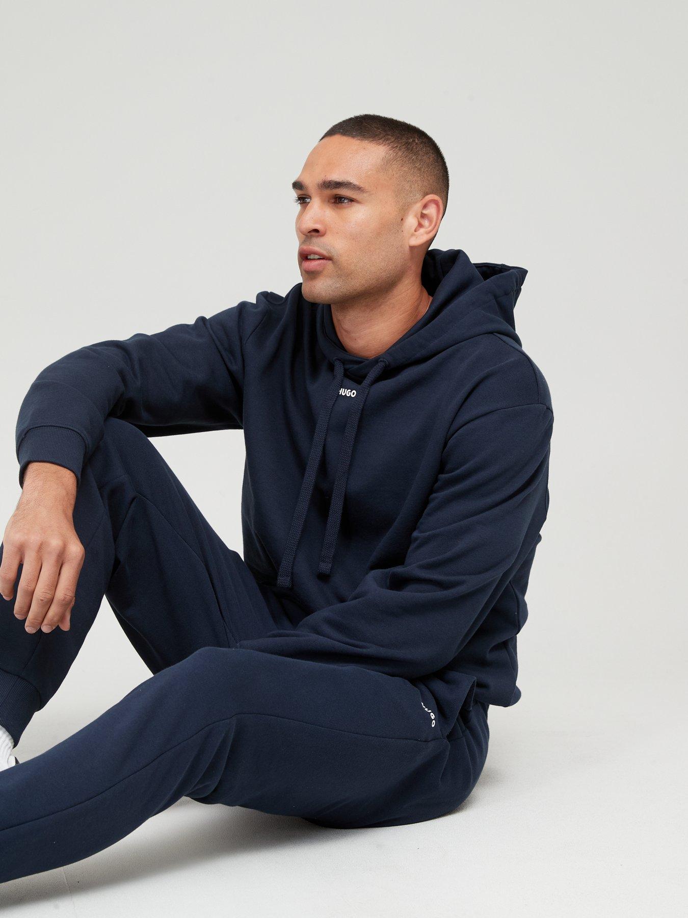 Image 4 of 4 of HUGO Dapodayote Relaxed Fit Tracksuit - Dark Blue&nbsp;