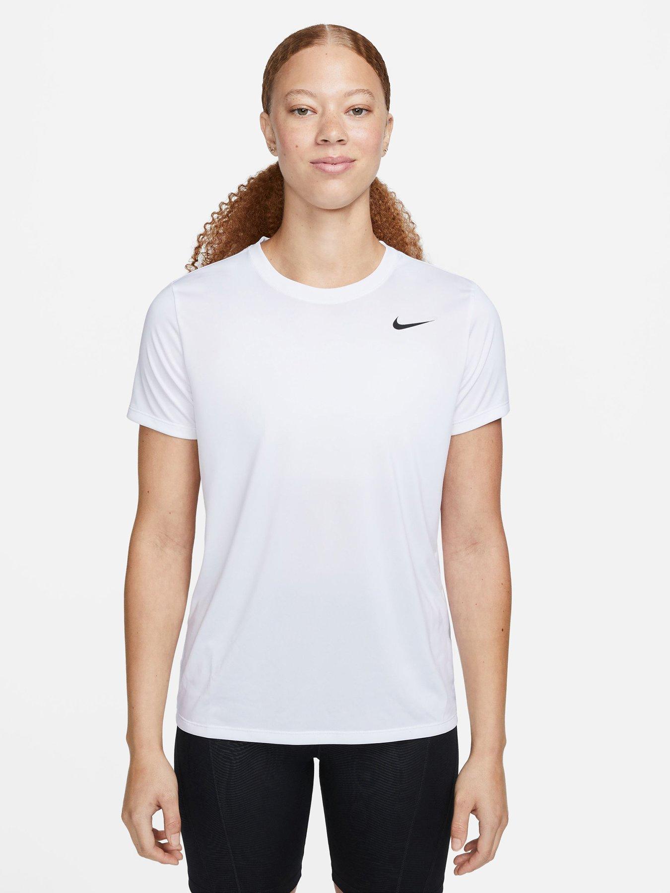 Nike Dri Fit Short Sleeve T Shirt White littlewoods