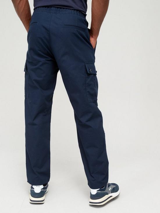 HUGO Garlo233 Regular Fit Cargo Pants - Dark Blue | littlewoods.com