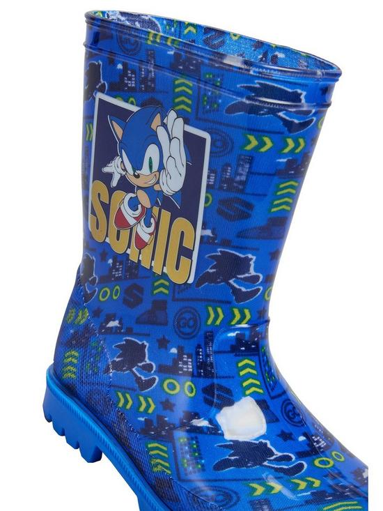 back image of sonic-the-hedgehog-all-over-printnbspwellies-blue