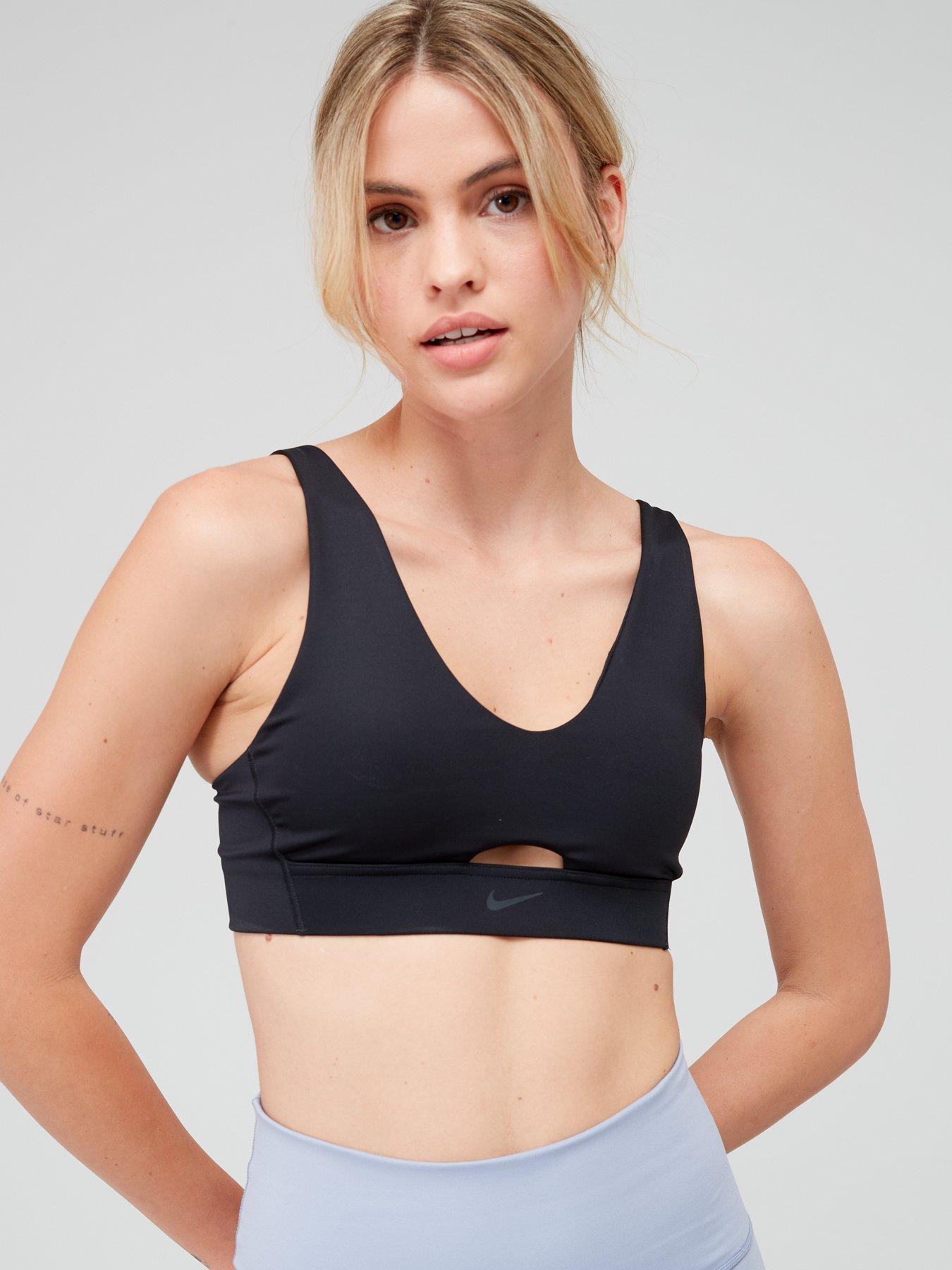 Nike, Indy Plunge Cutout Sports Bra - Black/Grey