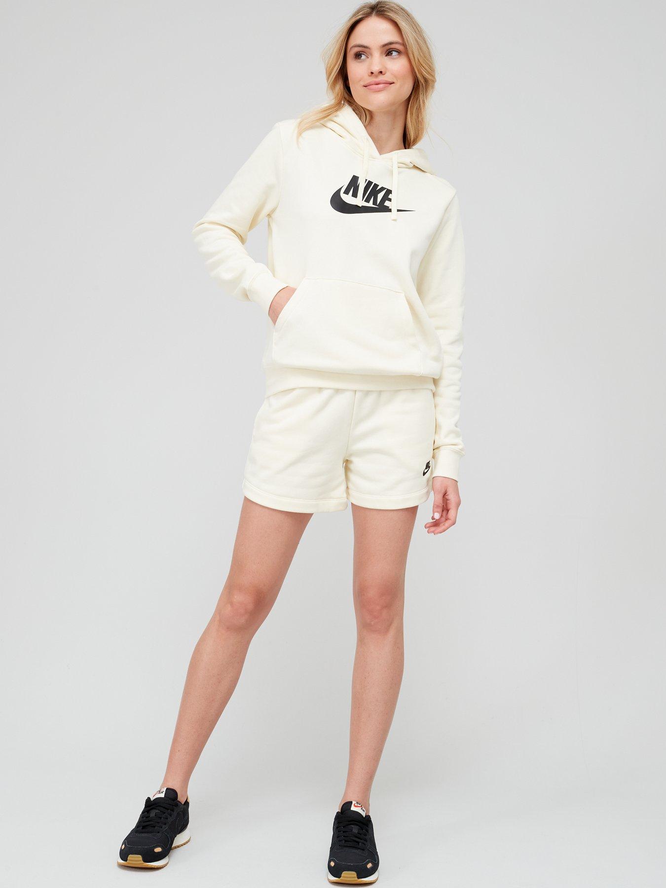 Nike NSW Club Fleece Mid Rise Shorts Cream littlewoods