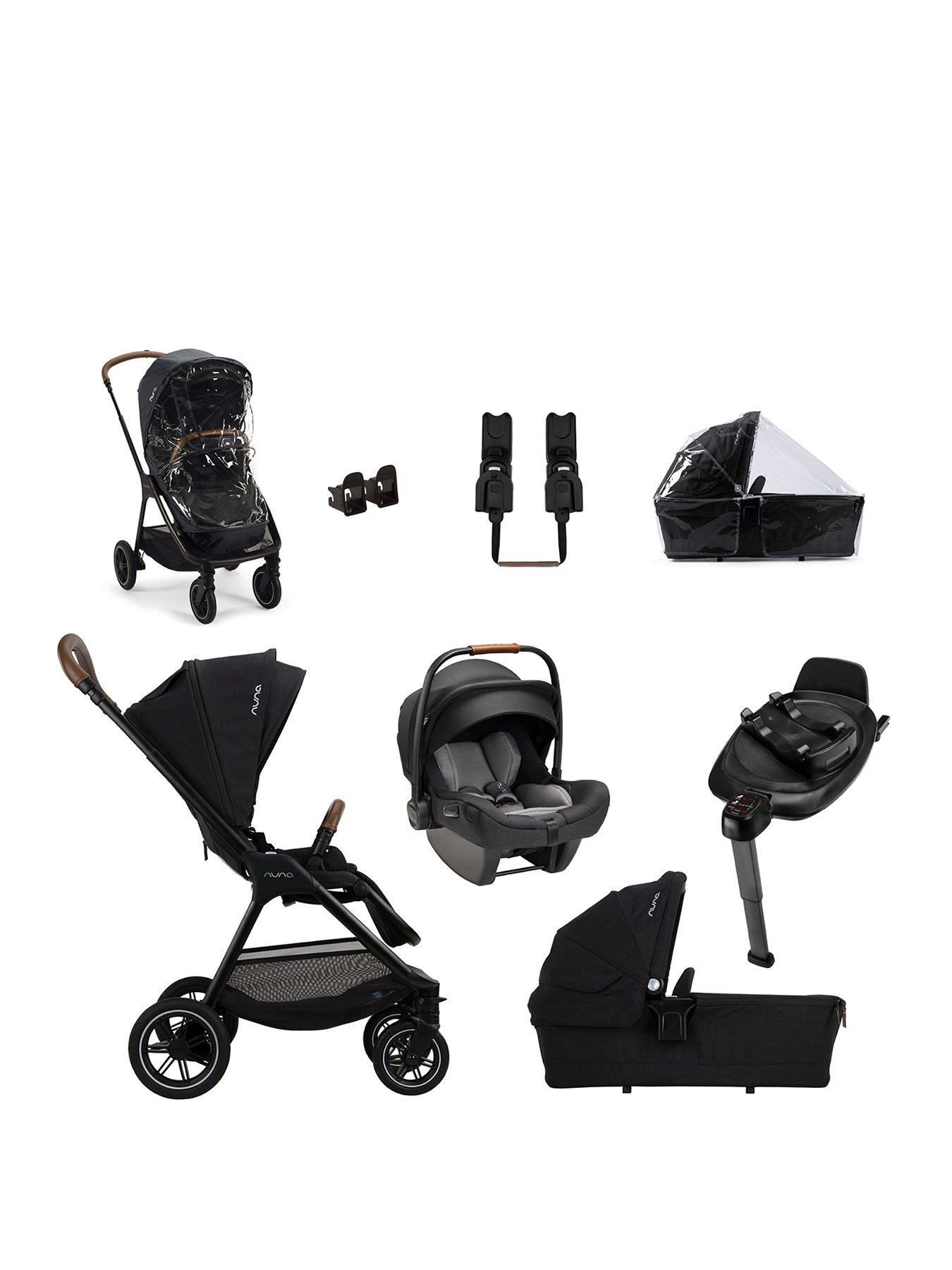 undefined TRIV next Generation Bundle with PIPA next Car Seat – Caviar (Tan Leatherette)