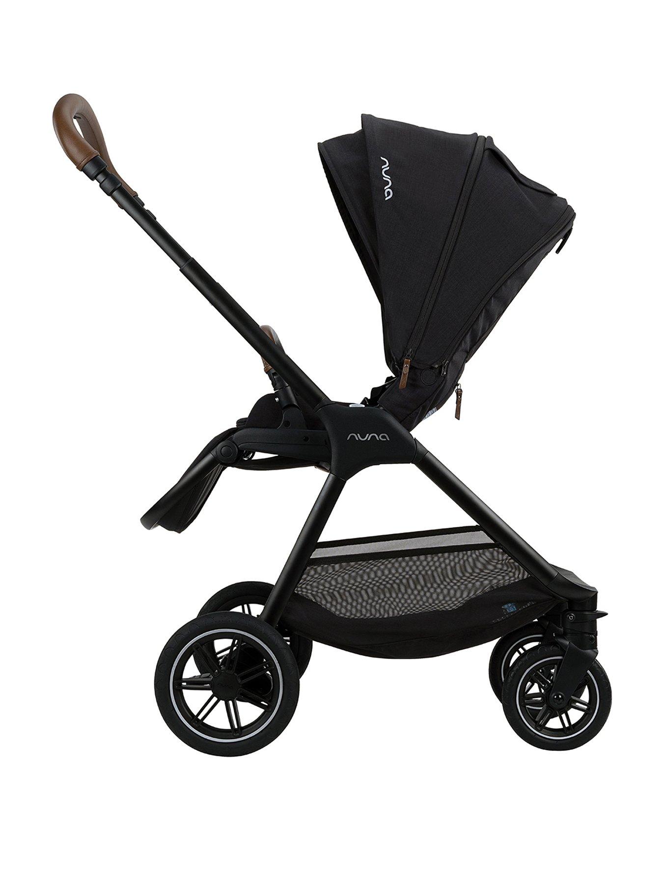 image of nuna-triv-next-urbn-bundle-with-pipa-urbn-car-seat-caviar-tan-leatherette
