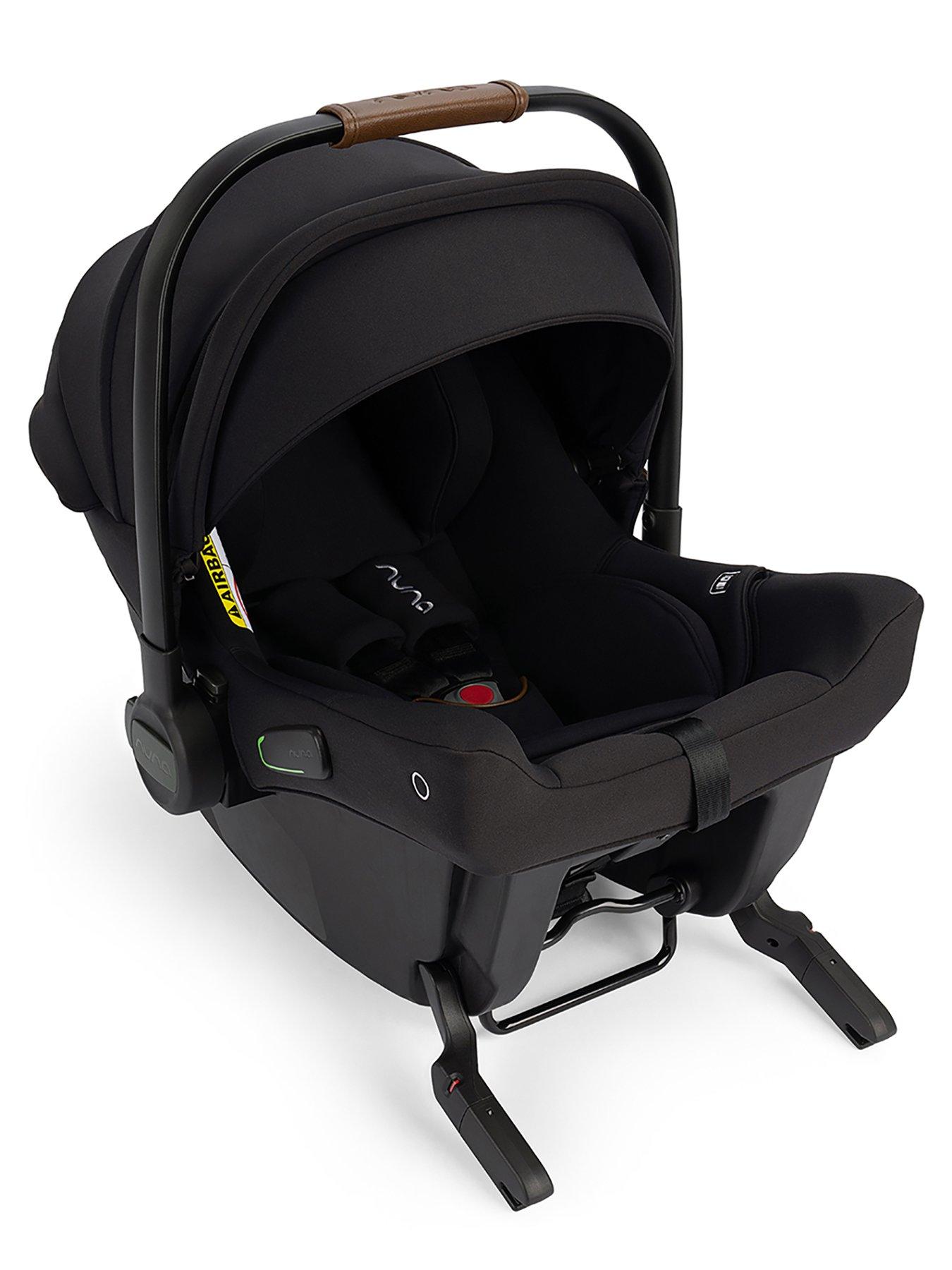  image of nuna-triv-next-urbn-bundle-with-pipa-urbn-car-seat-caviar-tan-leatherette