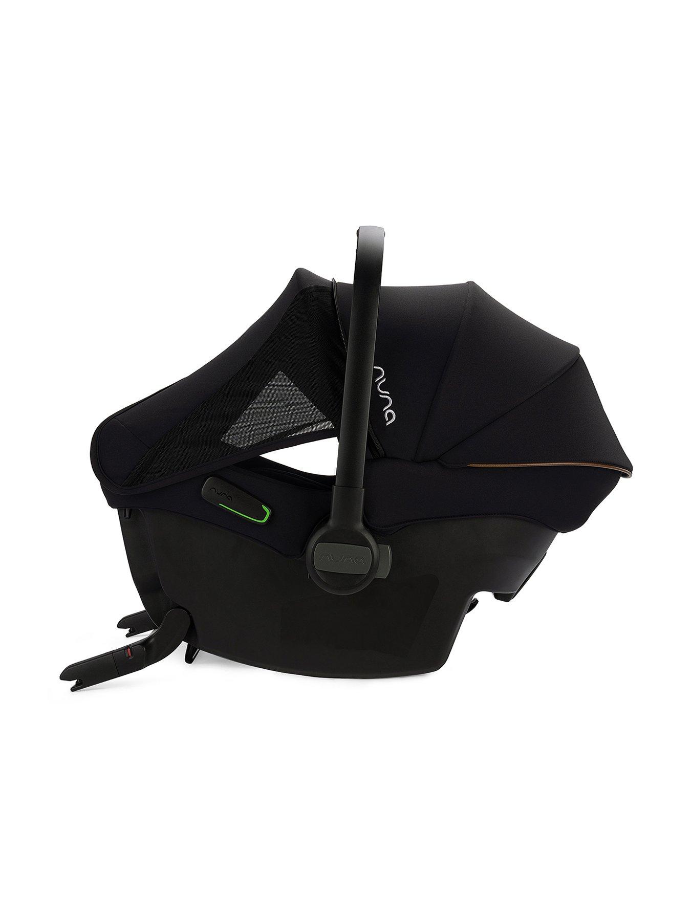  image of nuna-triv-next-urbn-bundle-with-pipa-urbn-car-seat-caviar-tan-leatherette