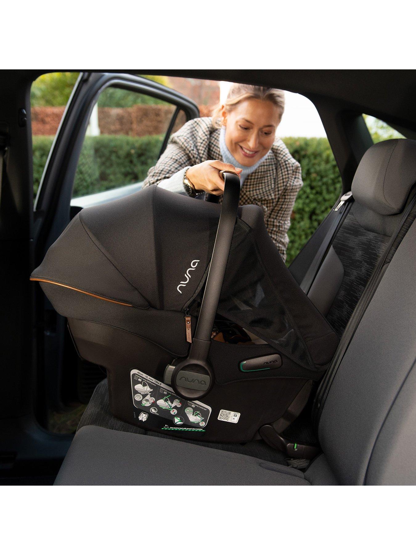  image of nuna-triv-next-urbn-bundle-with-pipa-urbn-car-seat-caviar-tan-leatherette