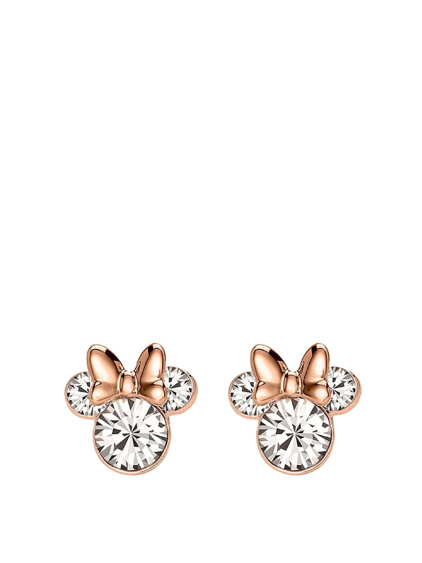 Rose gold minnie hot sale mouse earrings