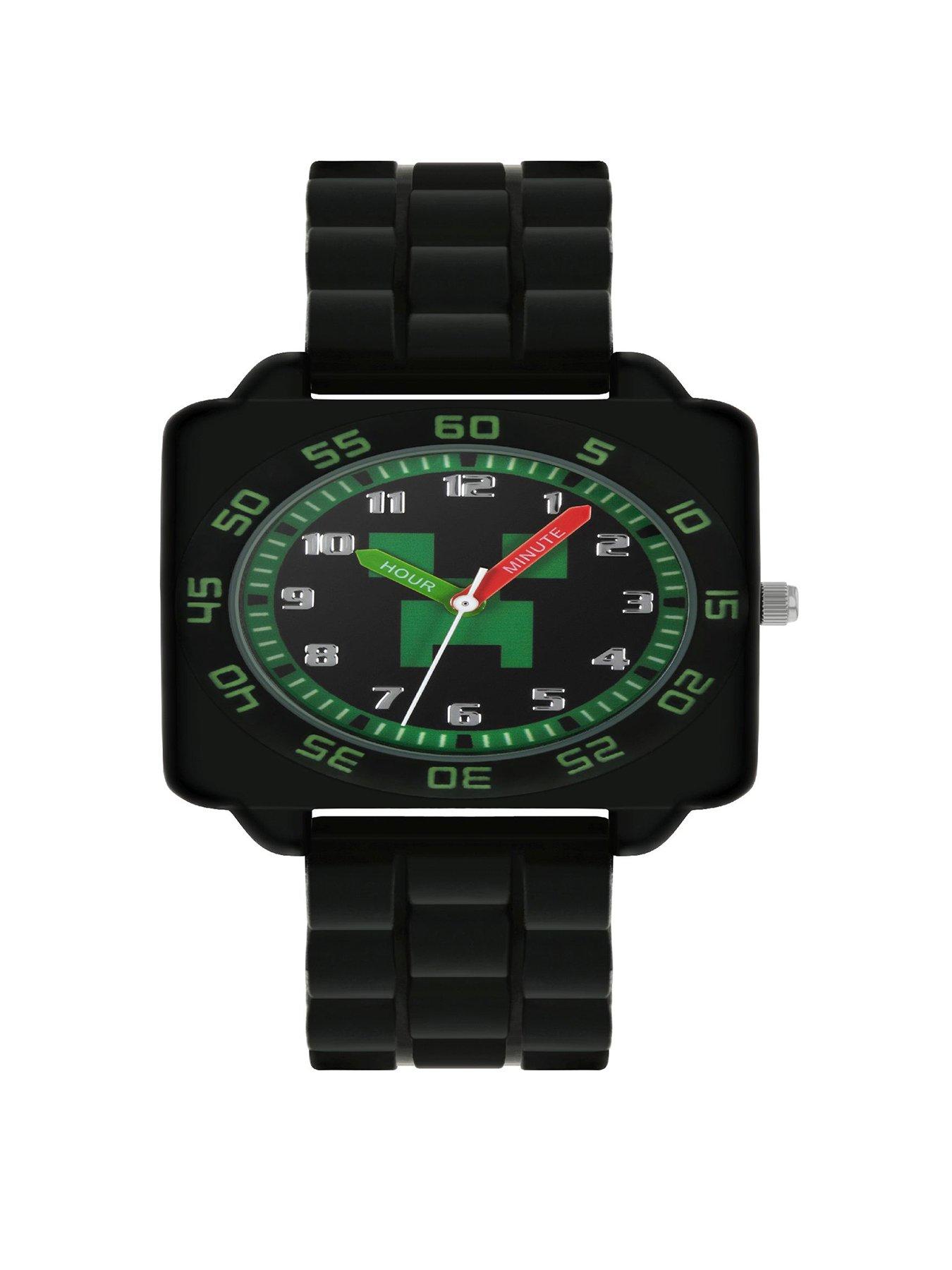 Minecraft Black Silicon Strap Watch