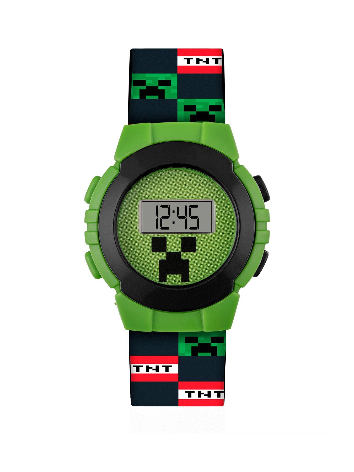 Image 1 of 3 of Minecraft Green Digital Watch
