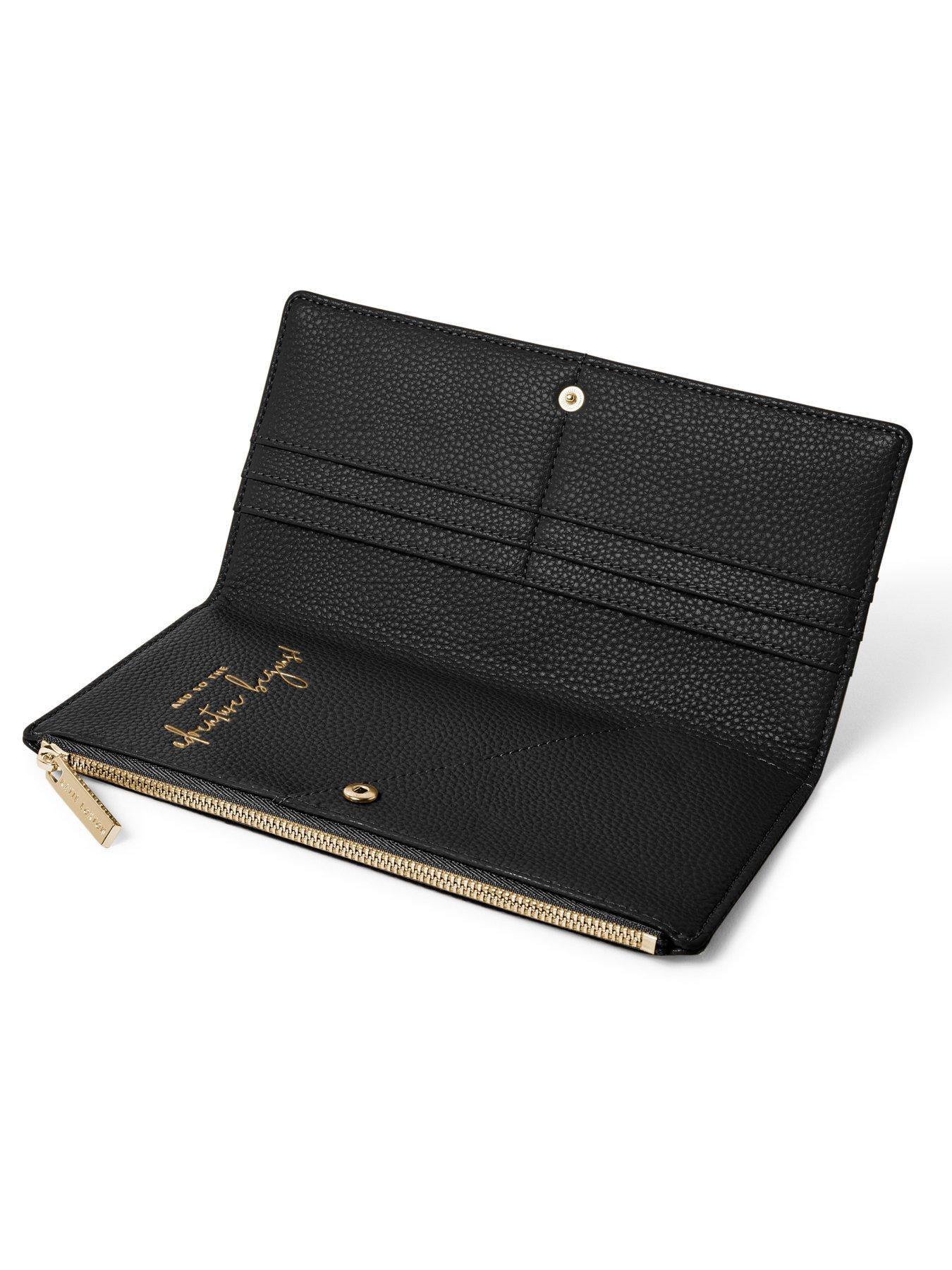 Katie Loxton Travel Wallet And So the Adventure Begins Black