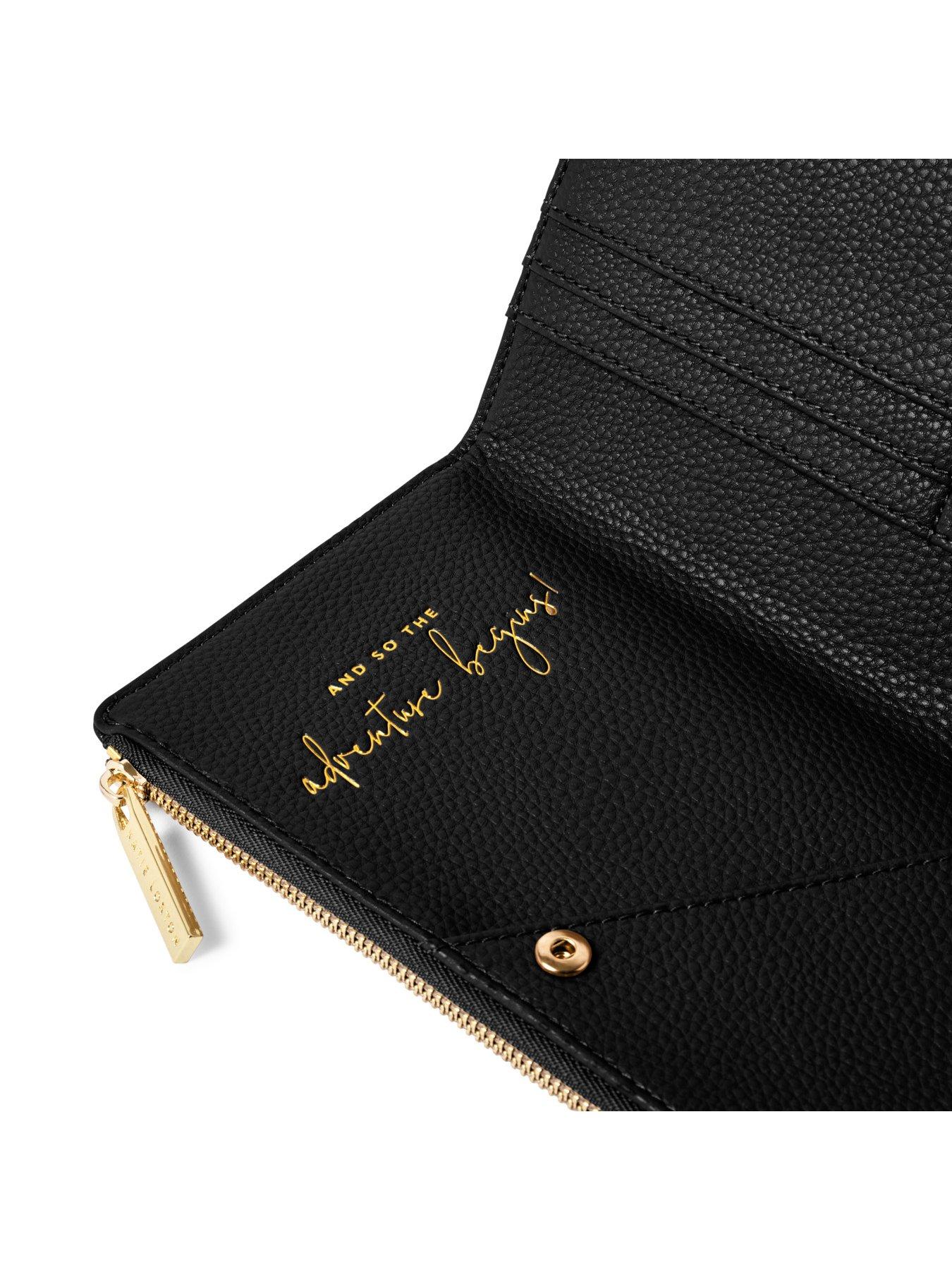 Katie Loxton Travel Wallet And So the Adventure Begins Black