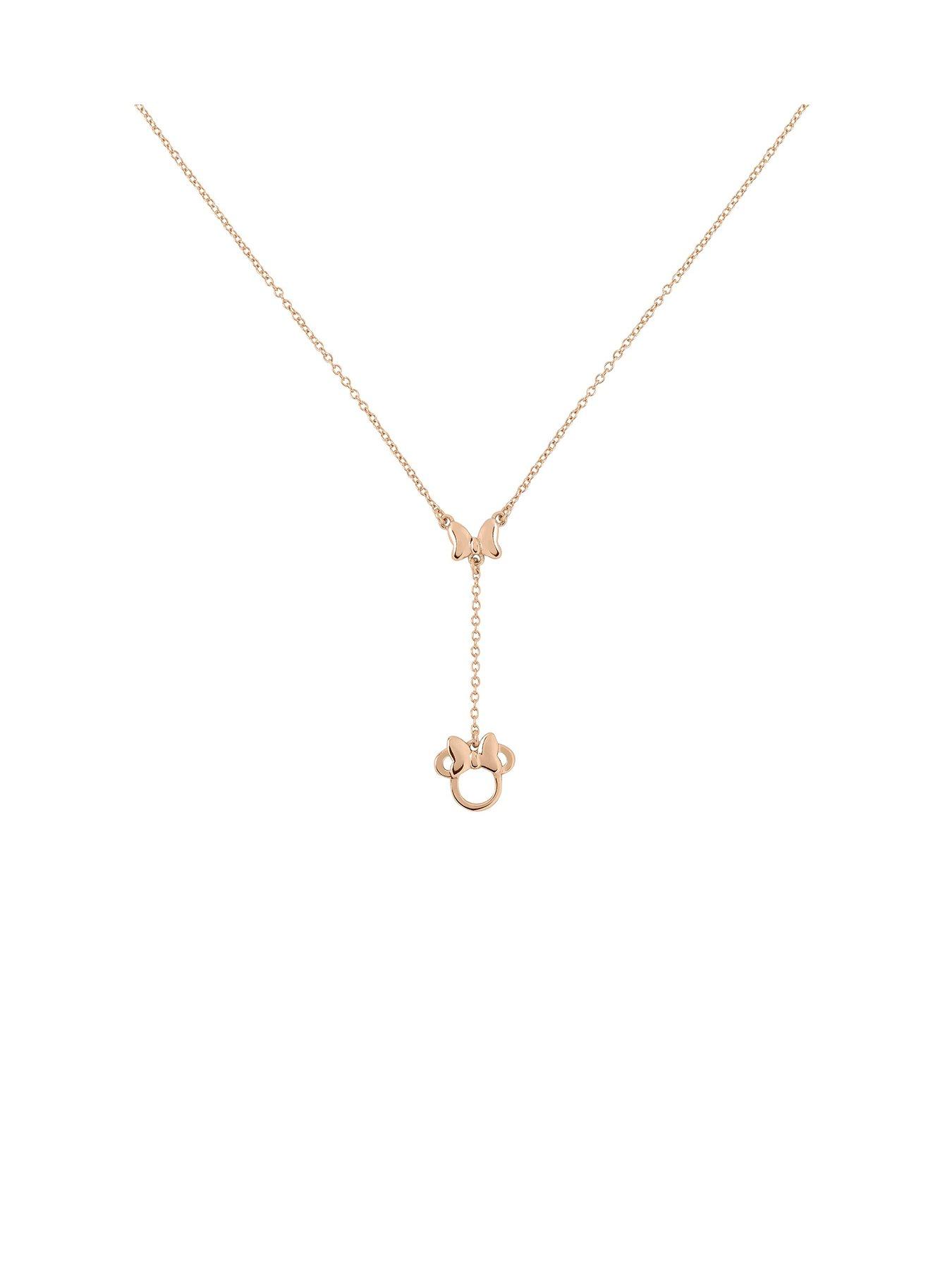 Minnie mouse clearance rose gold necklace