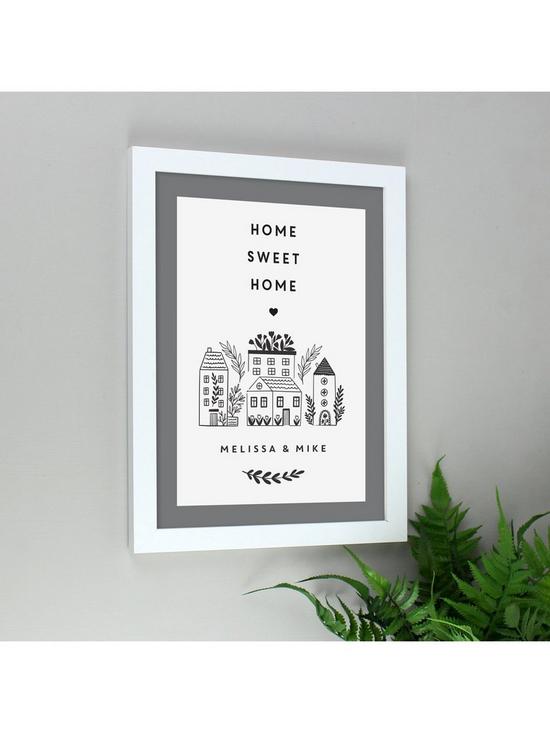 stillFront image of the-personalised-memento-company-personalised-home-sweet-home-a4-framed-print