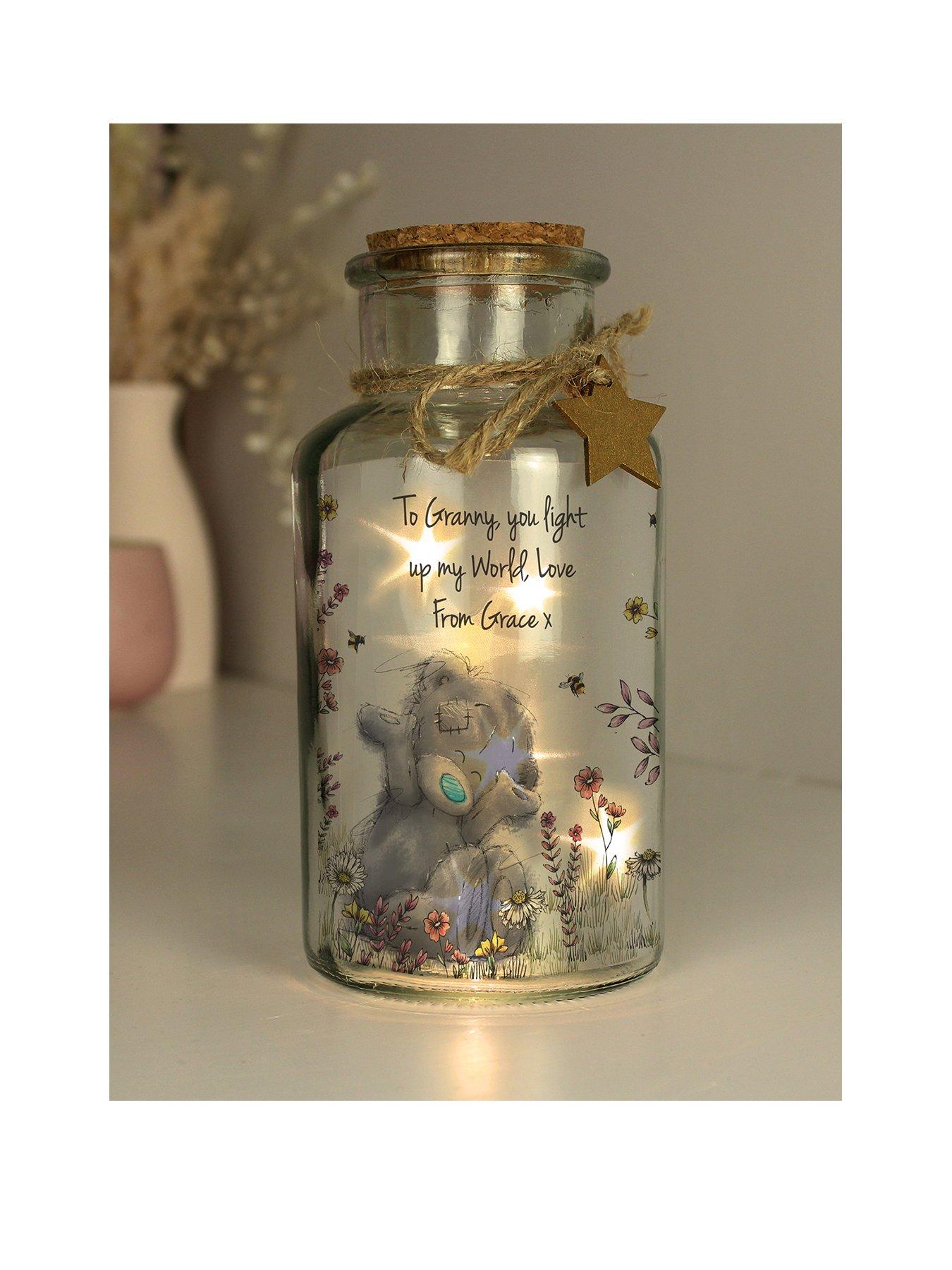 undefined Personalised Me to You floral LED Glass Jar