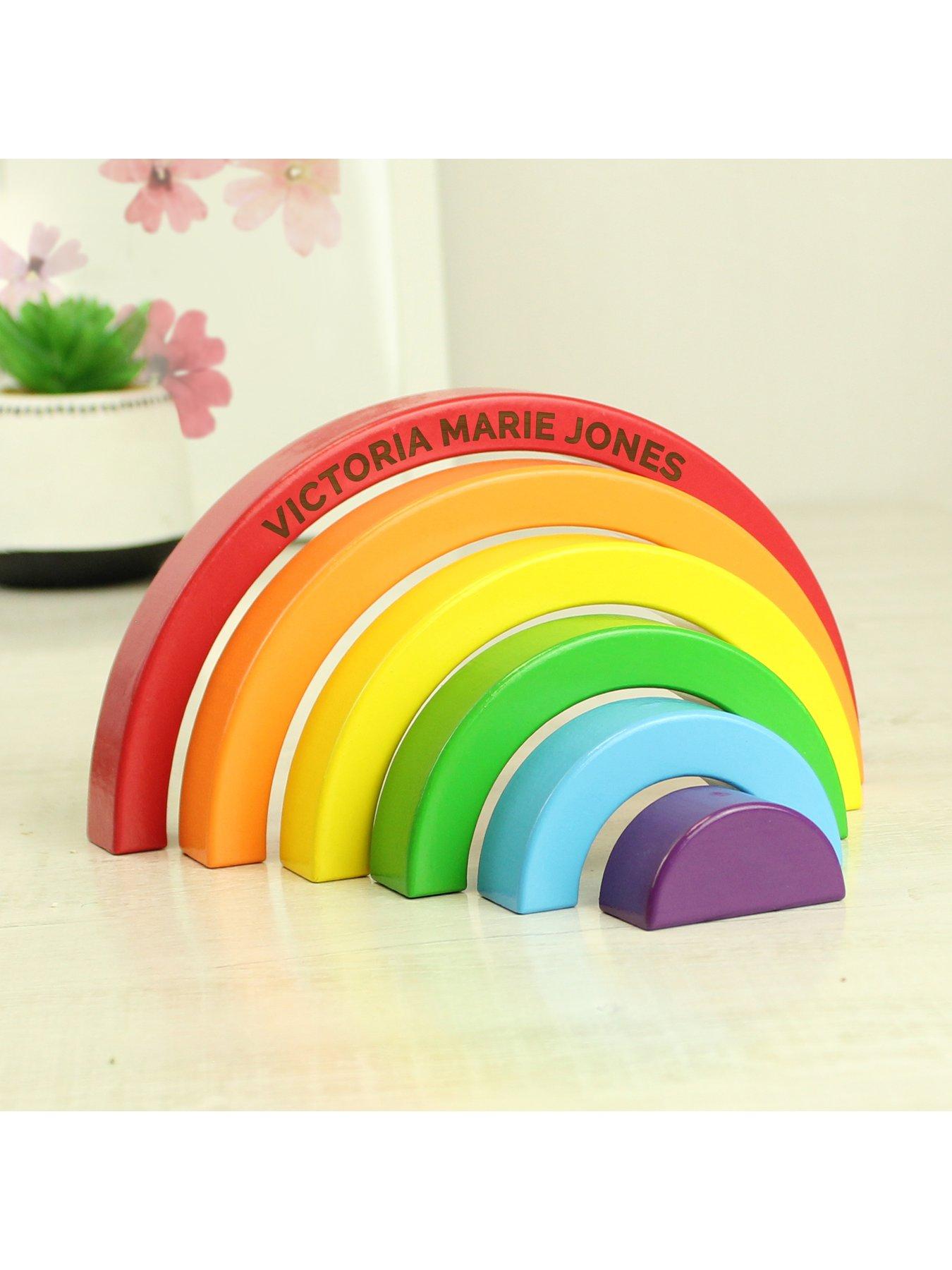 Image 2 of 4 of The Personalised Memento Company Personalised Wooden Rainbow