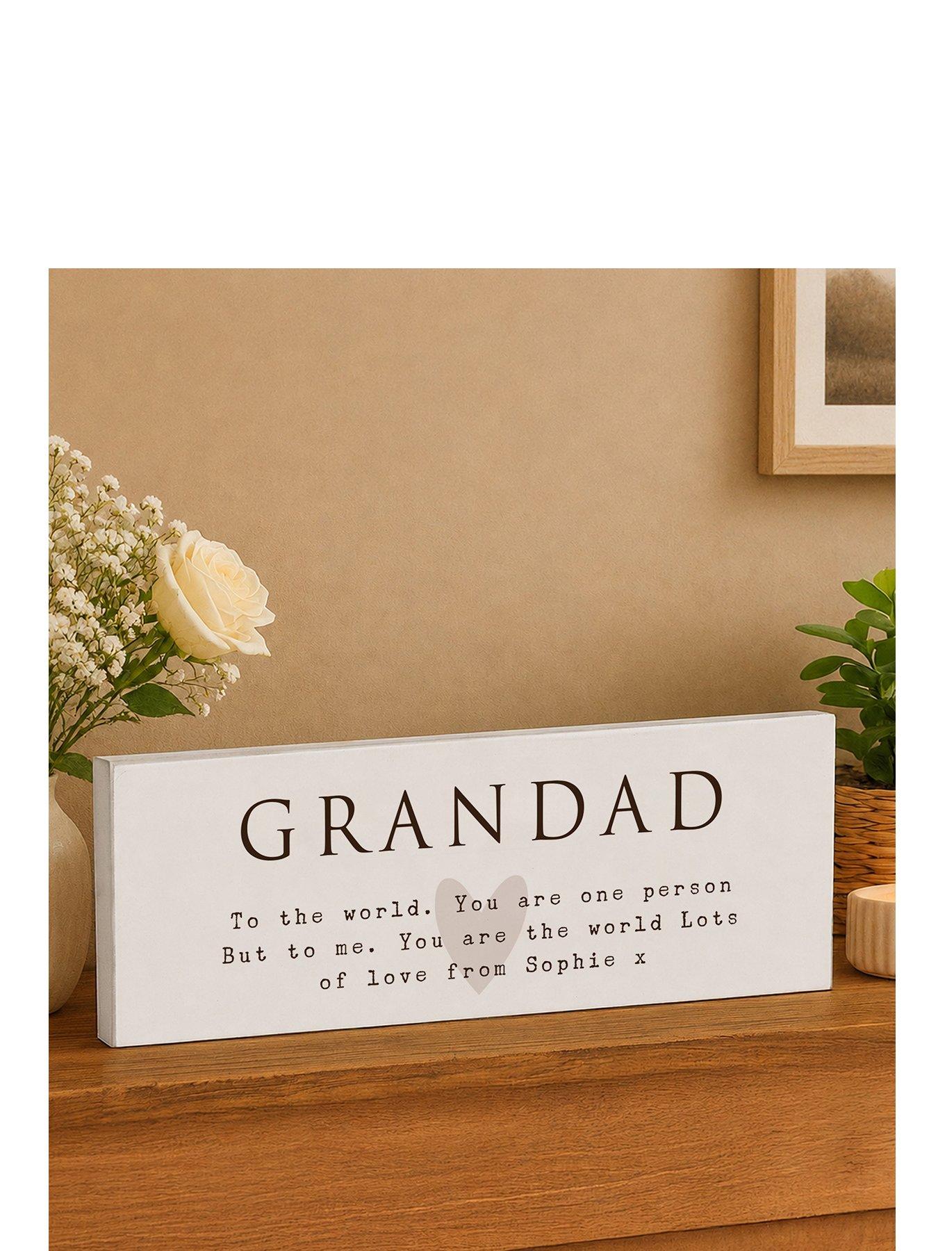 The Personalised Memento Company Personalised Wooden Grandad Ornament