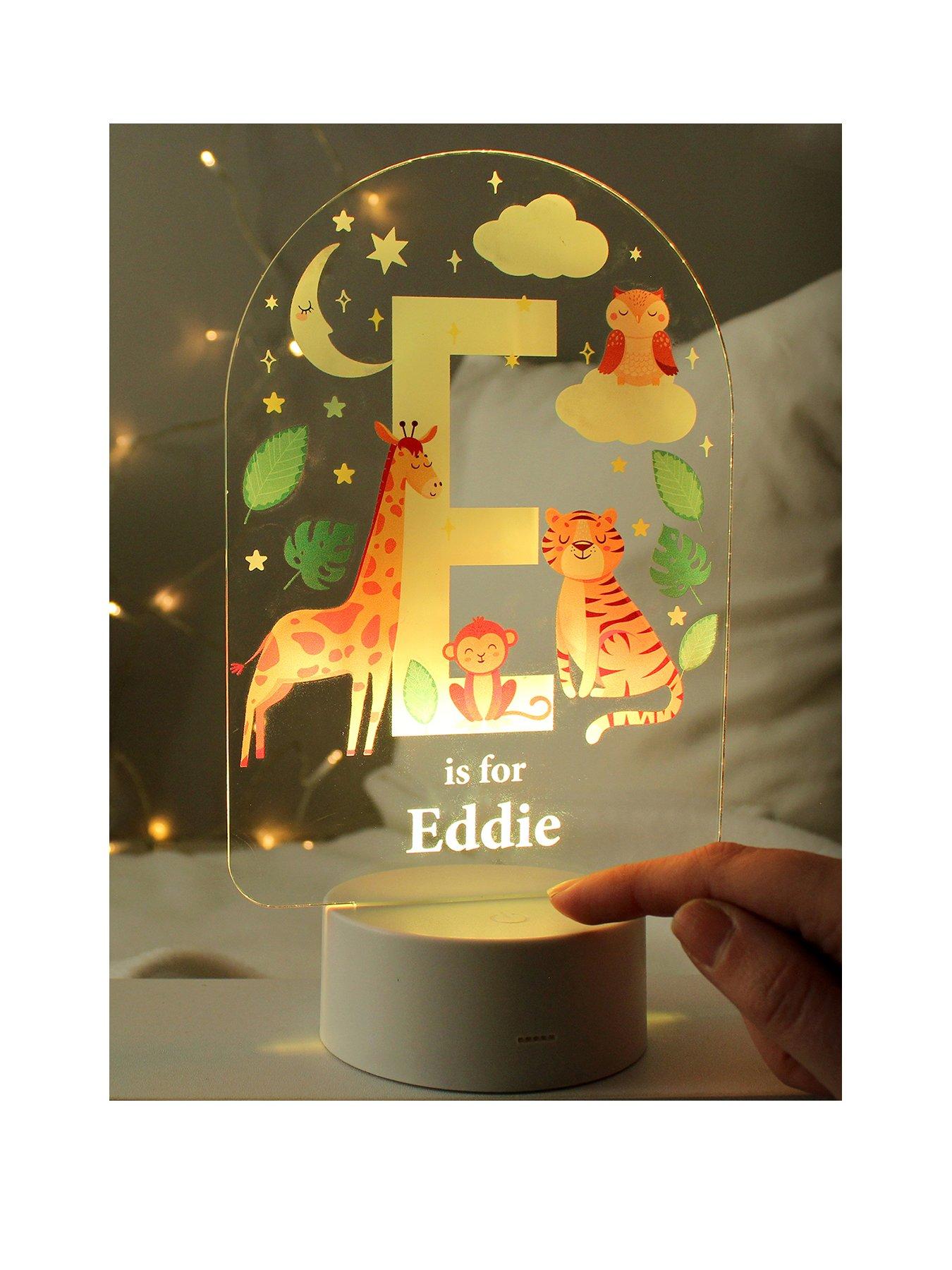 undefined Personalised Animal Alphabet LED Colour Changing Night Light